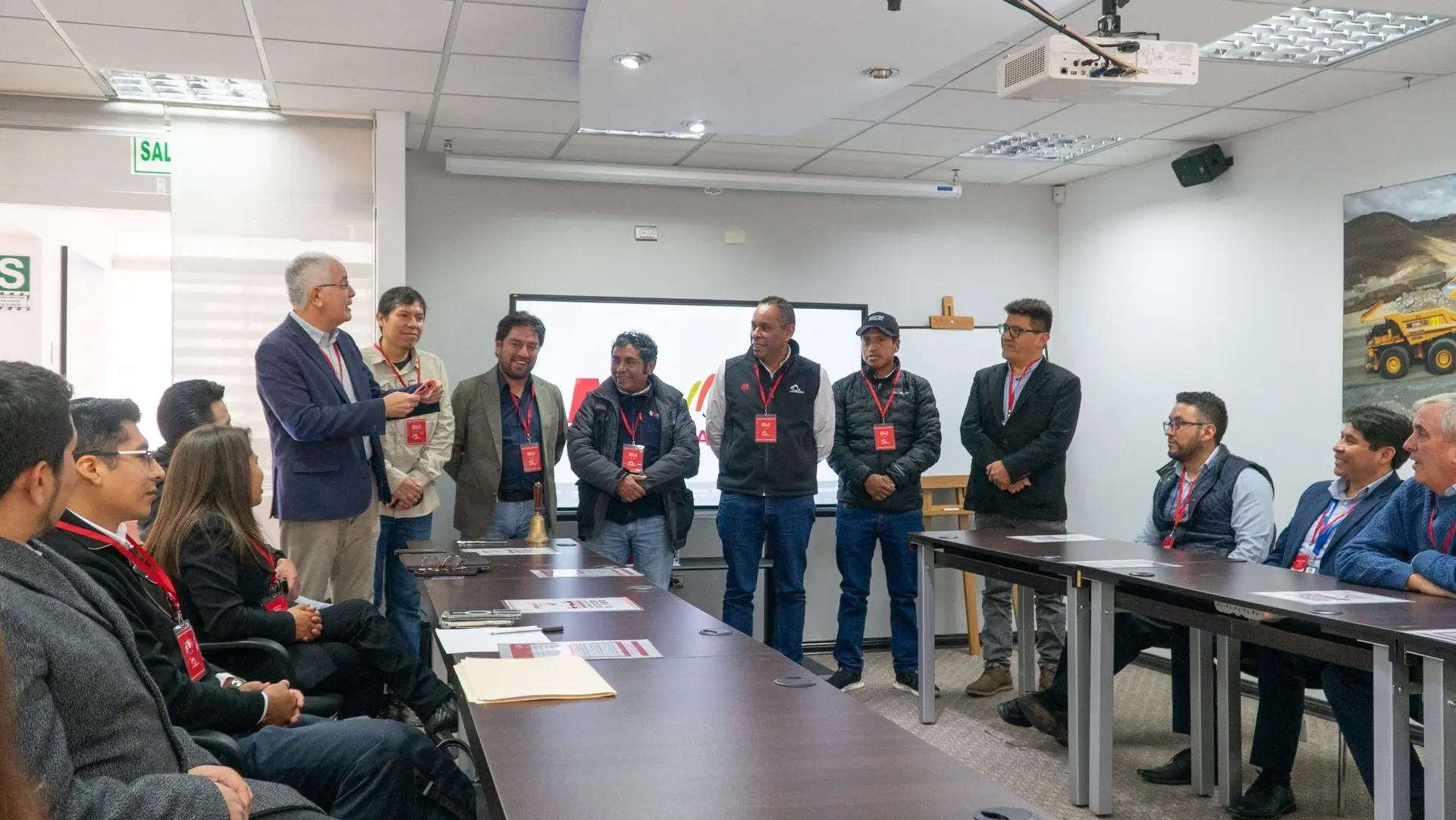 Inauguración de una rueda de negocios con representantes comunales